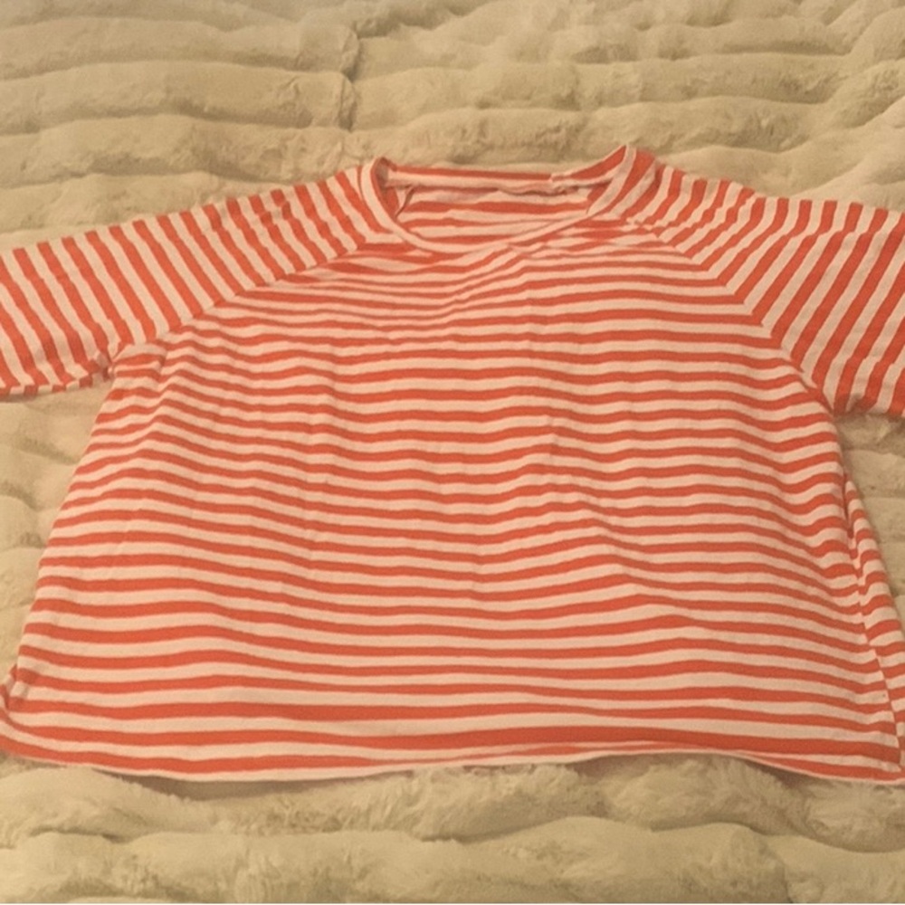 Classic Red and White Striped Long Sleeve Tee